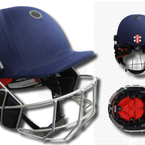 Gray Nicolls Evo Pro Cricket Titanium Grill Helmet with Neckguard (Navy)