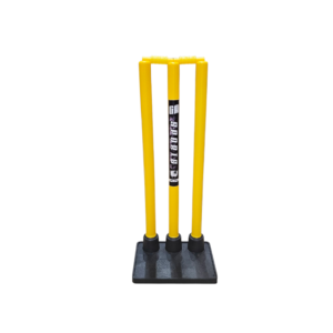 GA Plastic Cricket Stump with Heavy Rubber Base (Yellow Stumps)